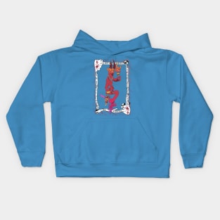 old scratch 6 of hearts Kids Hoodie